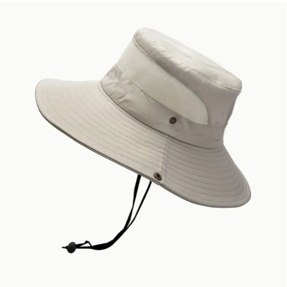 Beige Vented Summer Work or Fun Hat